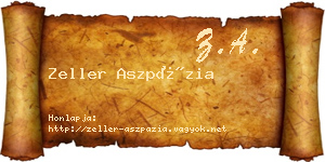 Zeller Aszpázia névjegykártya